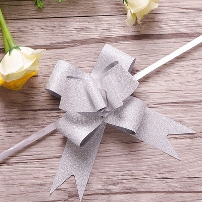 结婚磨砂婚庆车把手手拉花礼品包装包装纸扎花抽花丝带蝴蝶结