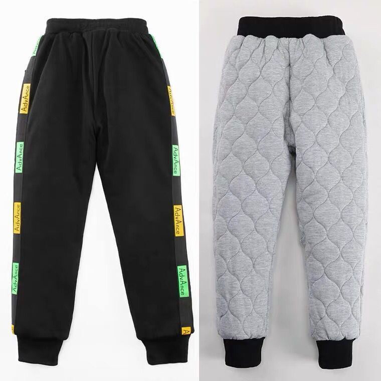 巴拉巴拉男童冬季加绒加厚棉裤中大童过冬夹棉运动裤儿童一条三层