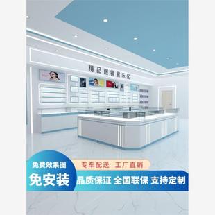 时尚新款烤漆镜店玻璃中岛展示柜台货架陈列柜整店定制厂家直销