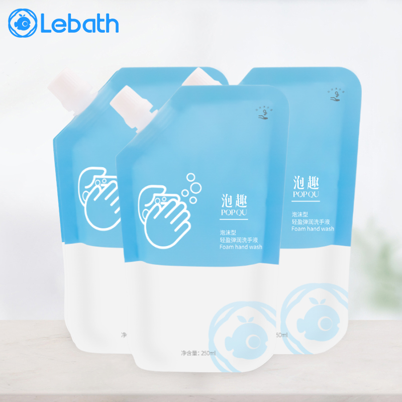 Lebath/乐泡自动洗手机感应皂液器专用泡沫洗手液250ml三袋装