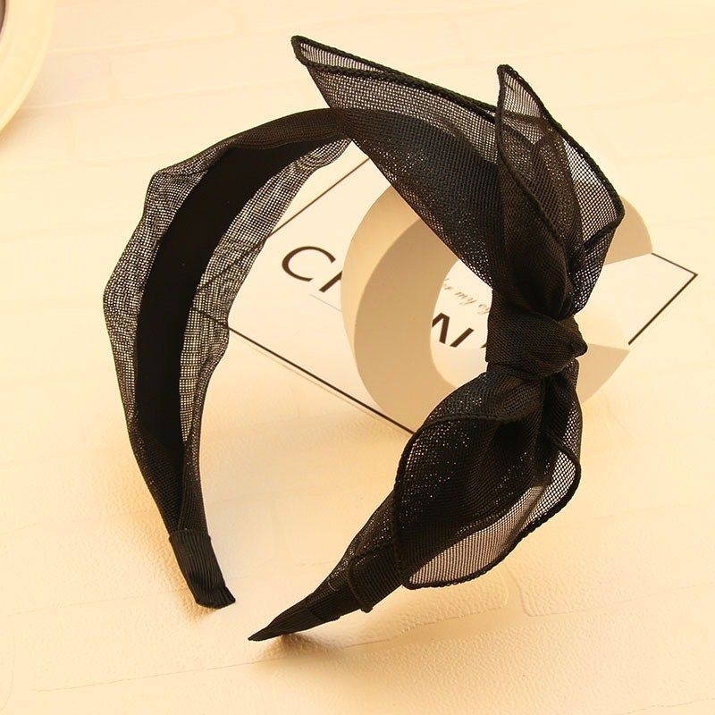 热销发夹发箍半圆_短发女学生蕾丝百搭半圆发卡发箍防滑洗脸宽款网夹