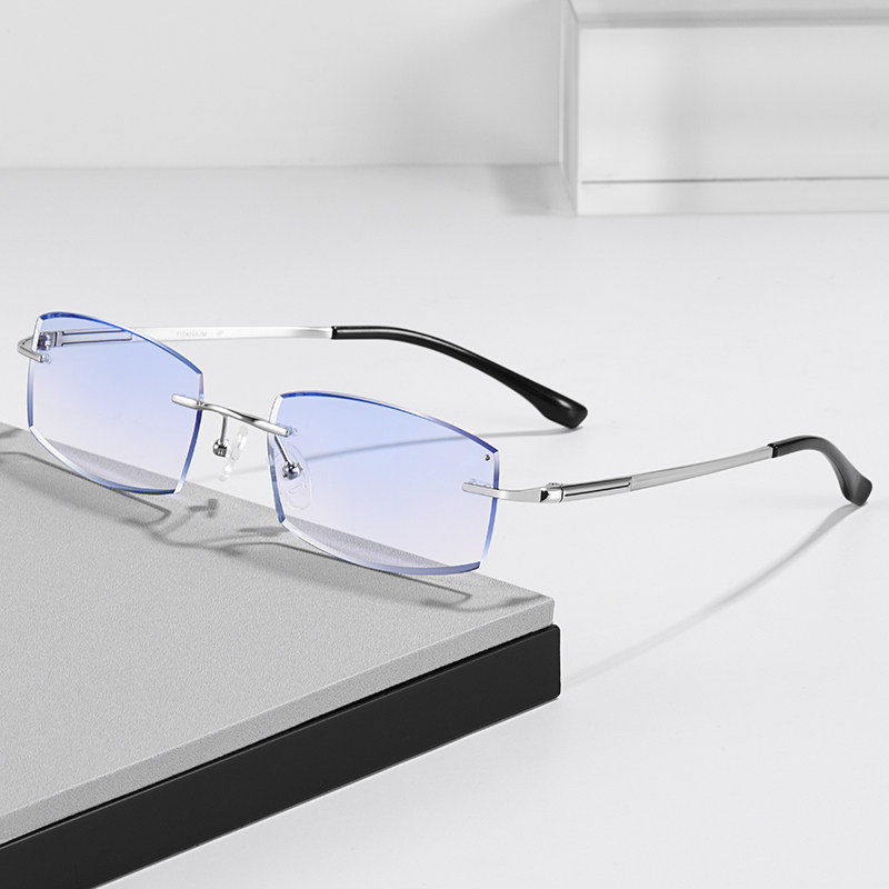 领际旗舰店的优惠券大全—超轻无框眼镜纯钛近视眼镜男变色配有度数