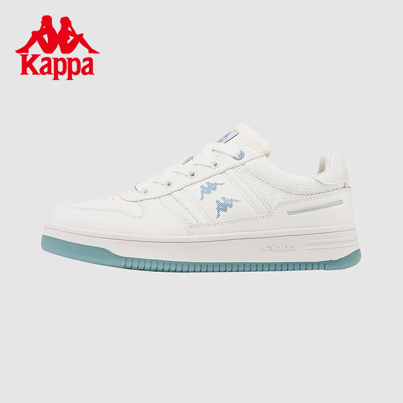kappa卡帕串标板鞋冬季男鞋女鞋皮面小白鞋官方旗舰店官网背靠背