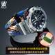 靓美莱适配卡西欧GST-B100/W120L/S130L/W300改装尼龙帆布手表带