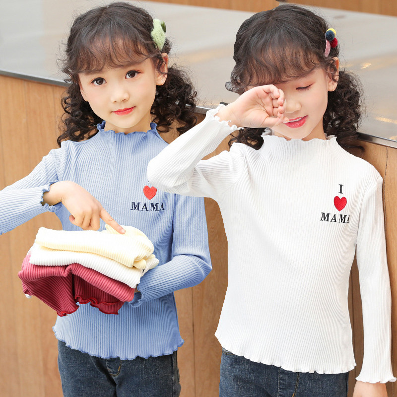 女童长袖t恤5纯色内搭6春秋季7小女孩打底衫薄款中大童8儿童12岁9