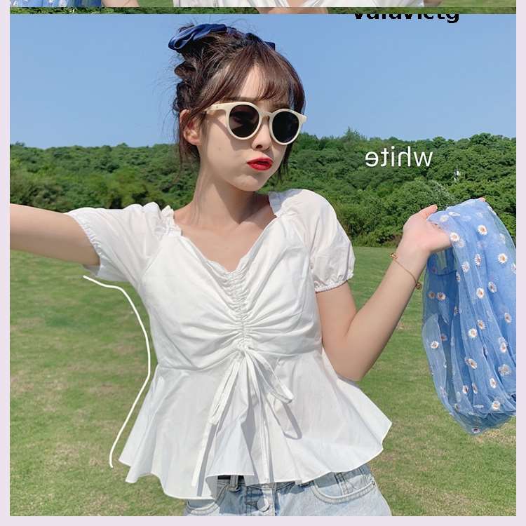 夏季韩版欧韩新款修身显瘦百搭气质抽褶收腰泡泡短袖衬衫上衣女装|ruв категории плесень играть/Аниме/вокруг/cos/настольные игры, Косплей одежды/реквизит/услуги, Косплей женской одежды - от Buy2taobao.com для оказания профессиональной услуги покупки агента Taobao