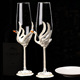 创意水晶玻璃香槟杯一对套装家用轻奢情侣高脚红酒杯结婚礼物礼盒