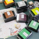 日本旗牌Shachihata油性颜料和风手账橡皮章刷色剪贴印章印台包邮