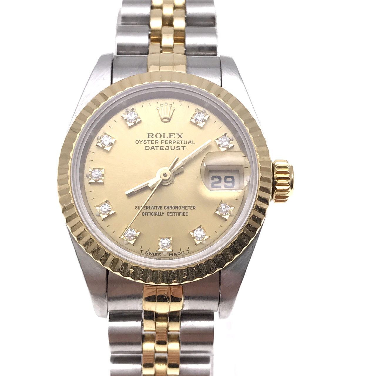 一元起拍[9.0新]劳力士日志型自动机械女表 69173