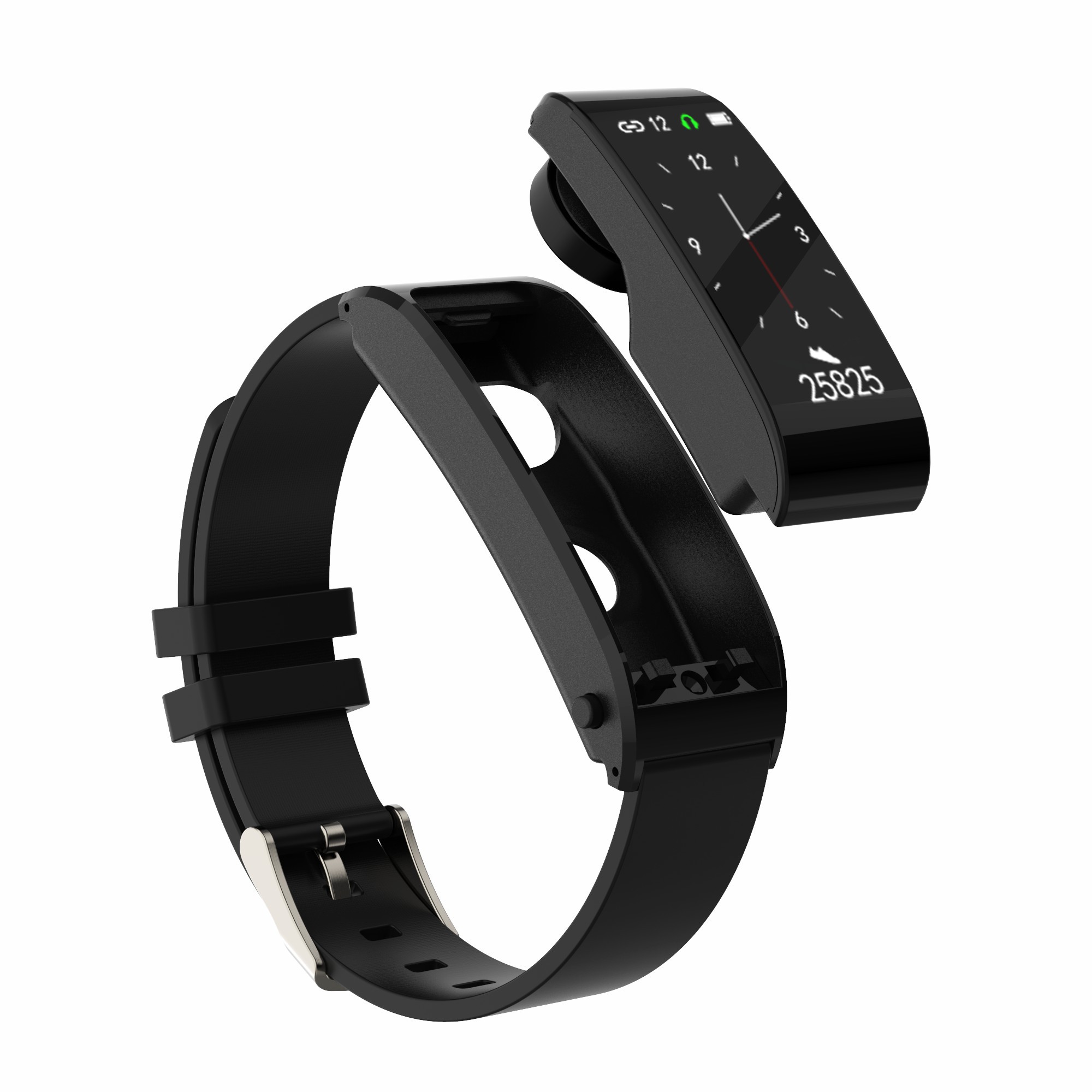 智能手环蓝牙耳机二合一可接打通话监测心率血压睡眠提醒运动计步防水男女B56多功能安卓手表