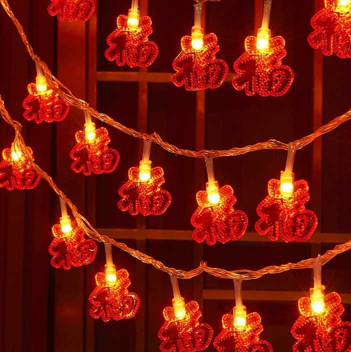 小红灯笼挂饰阳台装饰闪灯串灯过年彩灯家用春节灯饰福字新年挂灯