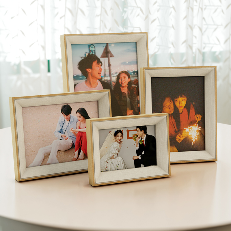 相框摆台高级感照片定制洗婚纱照儿童情侣相片做成桌摆打印全家福
