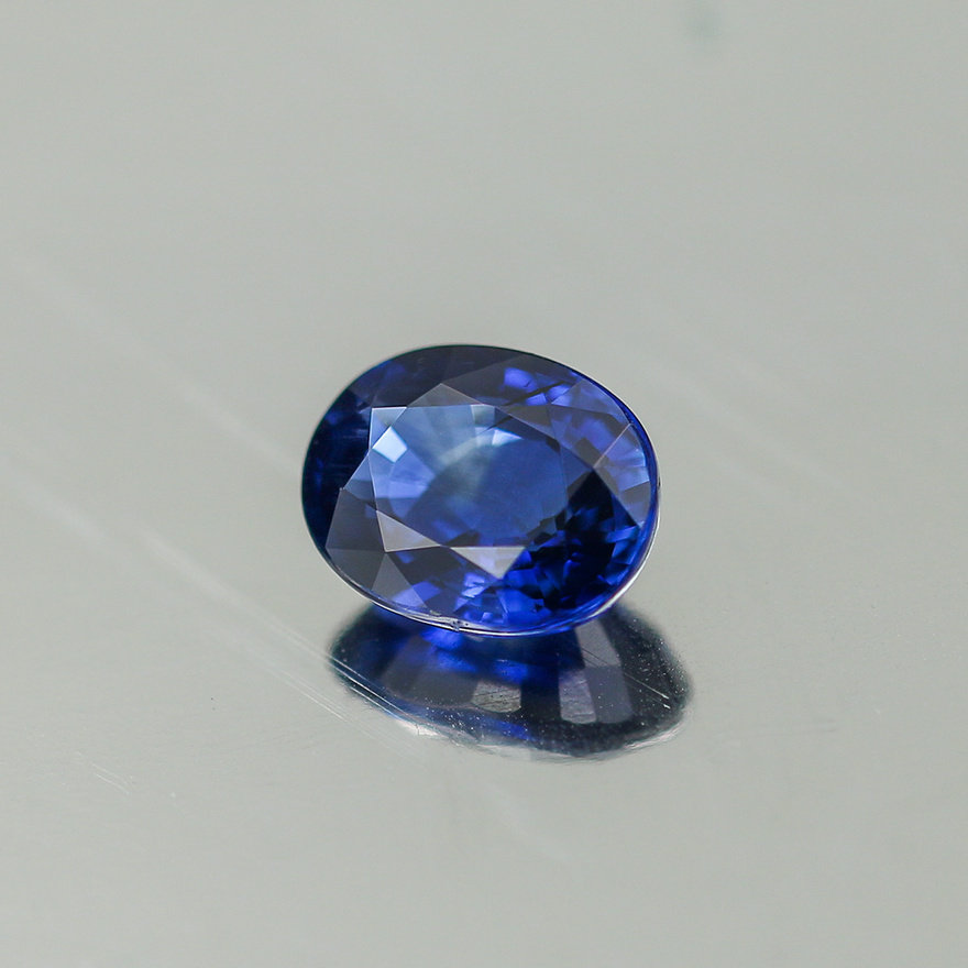 甄选2.5克拉无烧vivid blue蓝宝石裸石_grs认证 支持复检