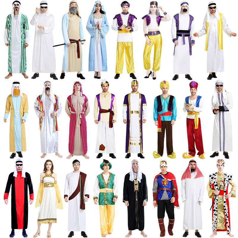 年会阿拉伯服装成人男女cos迪拜中东土豪服饰阿联酋牧羊人服装