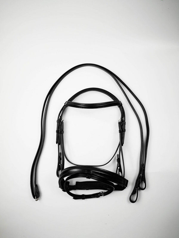 牛皮缰绳衔铁进口英式水勒水勒马龙头马术用品马无卡纳瑞马具101