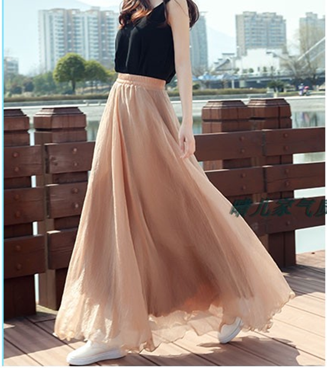 雪纺半身裙沙滩长裙