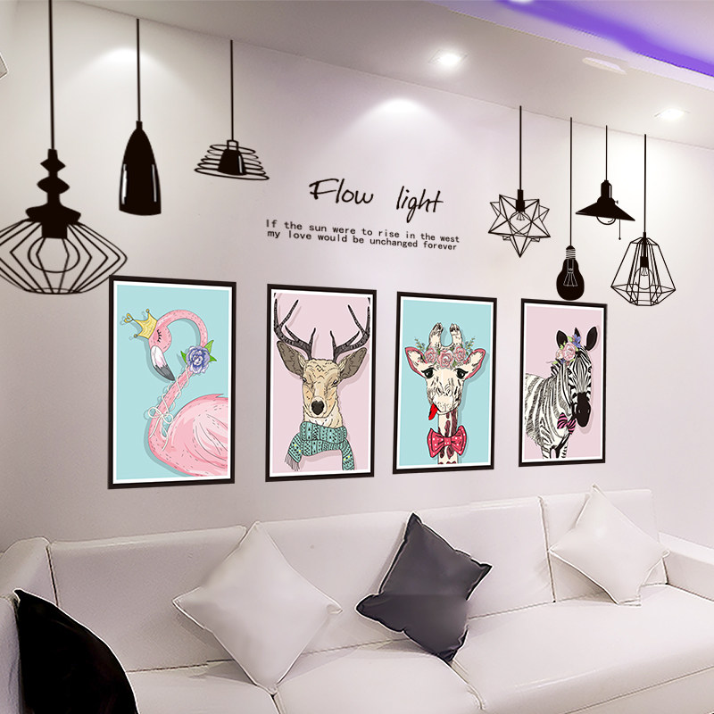 个性创意墙贴纸3d立体贴画卧室房间温馨海报墙上装饰室内自粘墙纸