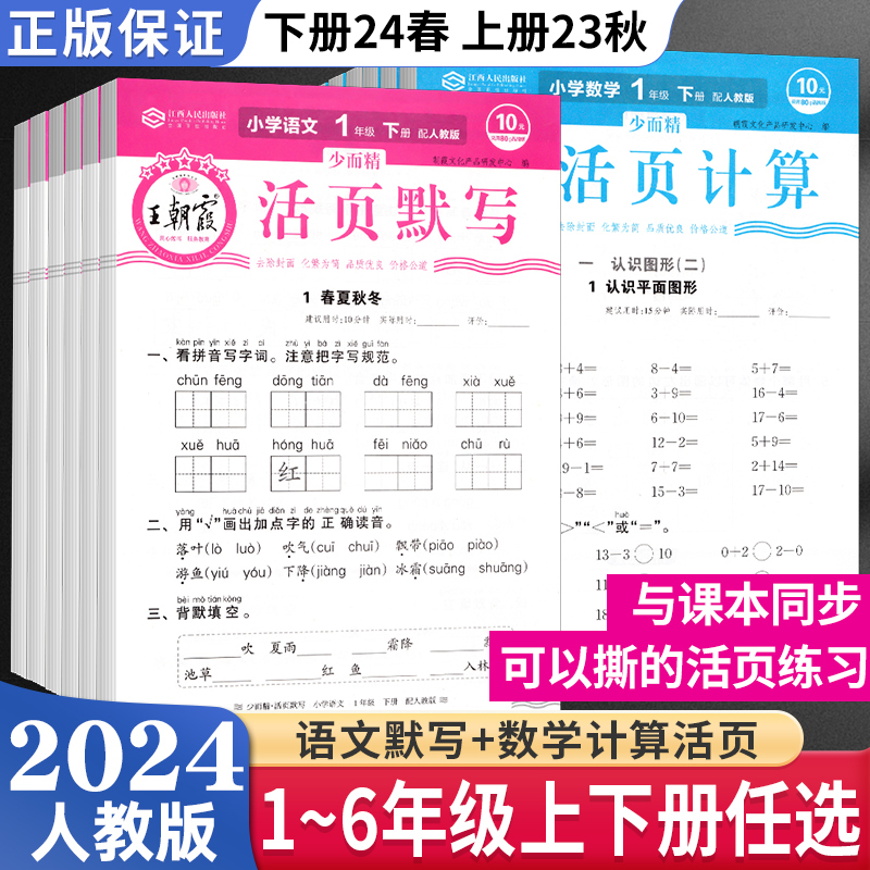 2024春版王朝霞少而精活页默写活