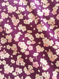 【孤品私藏】日本进口和风双宫豆织布料 漫天樱花 手工/服装面料