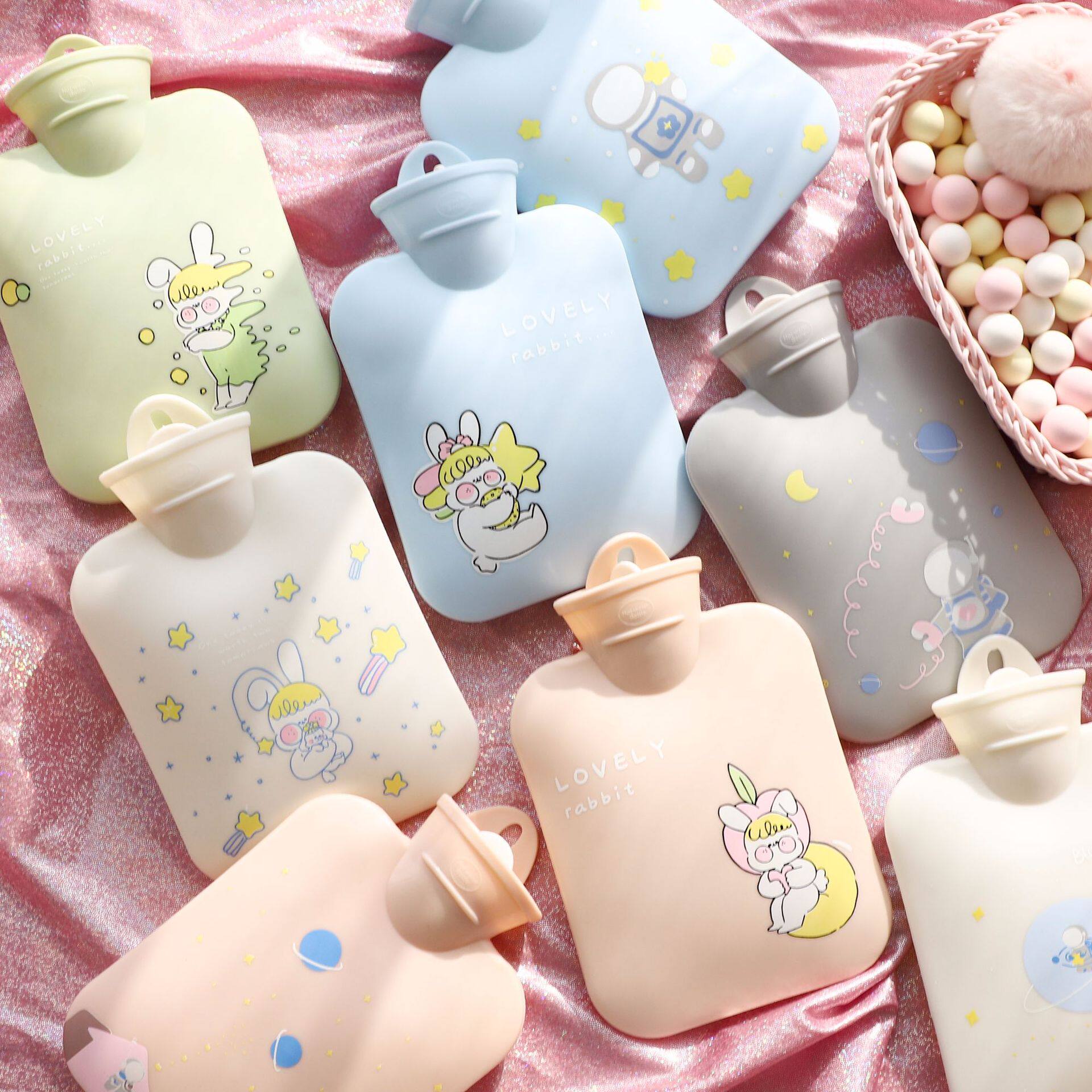 暖宝宝热水袋女暖肚子暖水袋迷你注水小号热敷随身暖手宝可爱灌水