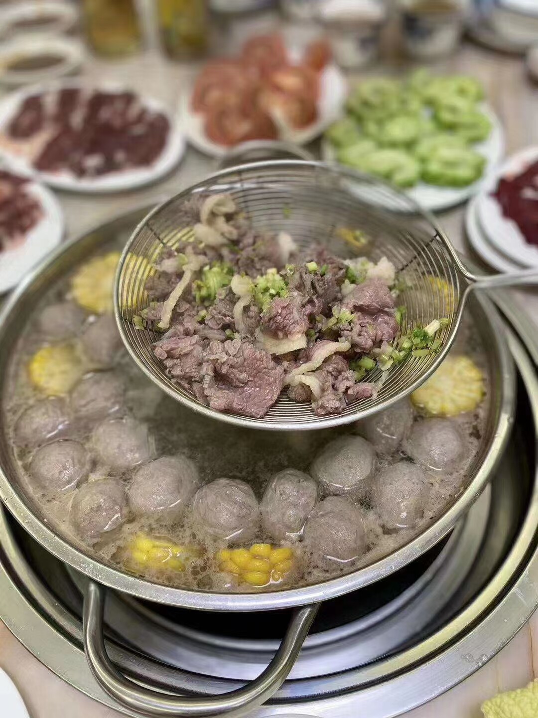 包邮潮汕手打牛肉丸特产潮州小吃牛肉双拼牛肉火锅手锤牛筋丸1斤