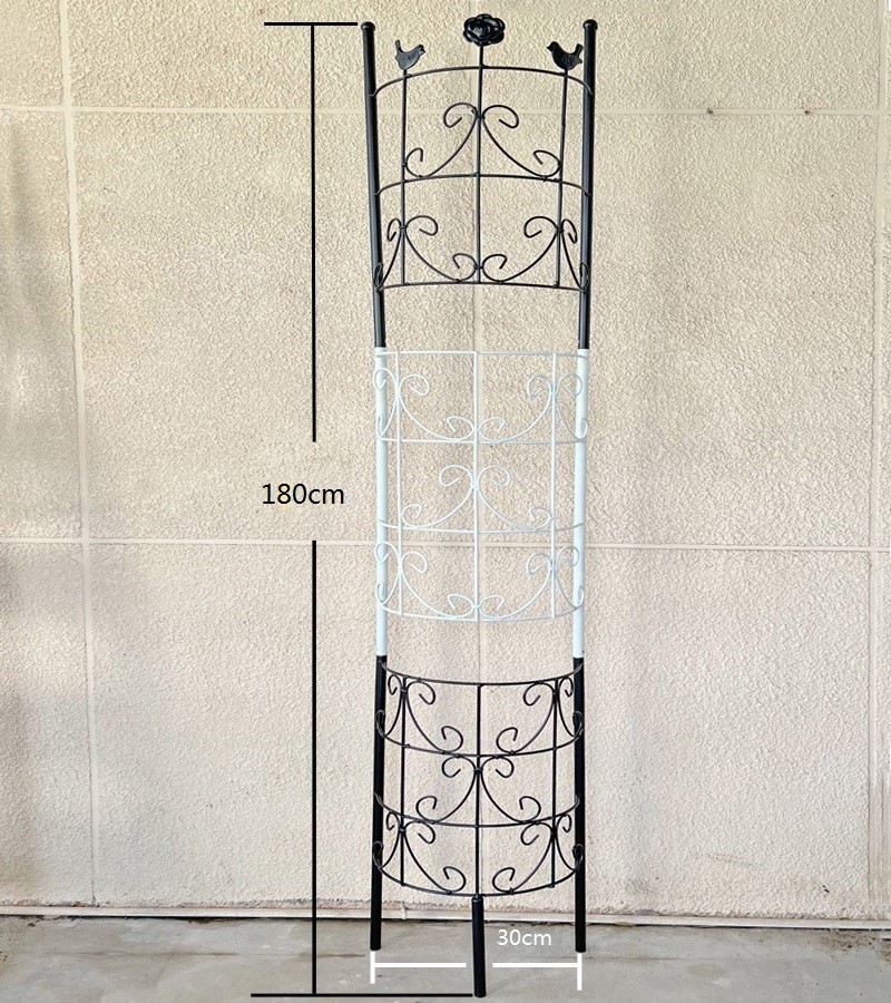 小毛草的花园 铁艺柱型爬藤架可自由拆卸组装半圆形水管攀爬架