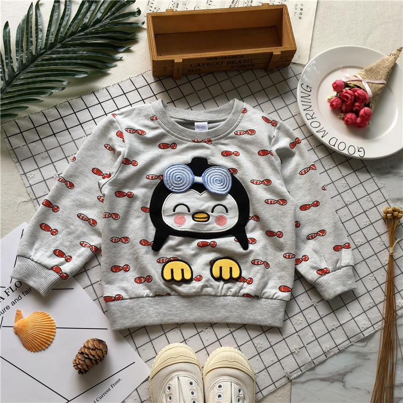 Angel House Autumn new pattern men and women baby Children's clothing penguin Socket Long sleeve Thin section Sweater Embroidery printingin the Children/Baby/Family fitted , Sweater/Fleece category - from Buy2taobao.com to provide professional Taobao agent buy service