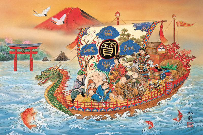 日本宝船 万图壁纸网