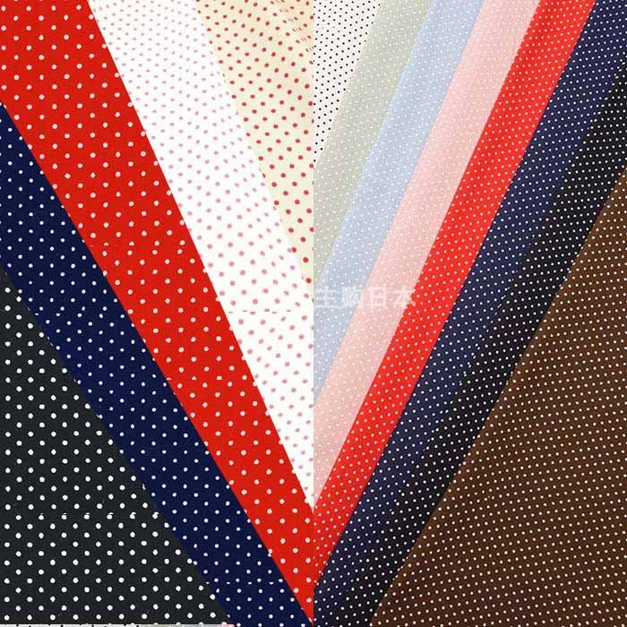 日本进口纯棉迷你小波点水玉服装饰品衬衫连衣裙娃衣小洋装布面料