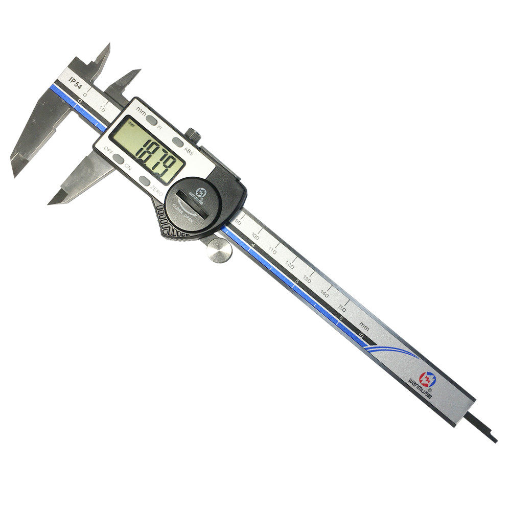 万目数显卡尺0-150mm高精度工业四用电子游标ip45内径深度测量仪