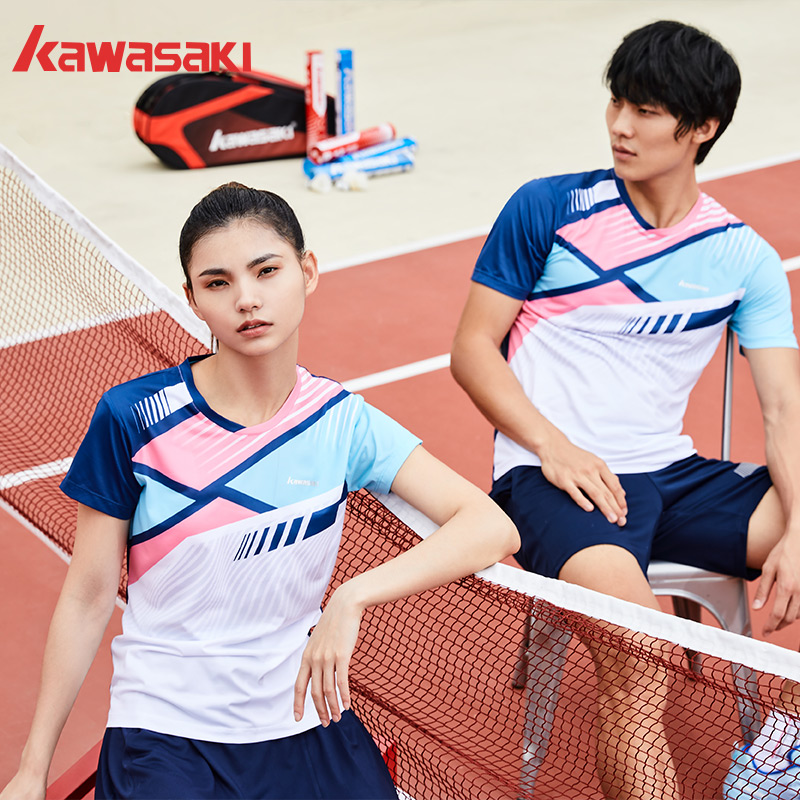 2022款 川崎羽毛球服ST-V1904 V2904男女情侣圆领短袖速干T恤上衣|msdalam kategori sukan/Yoga/kecergasan/bekalan peminat, badminton, pakaian badminton - dari Buy2taobao.com untuk memberikan perkhidmatan ejen Taobao profesional membeli