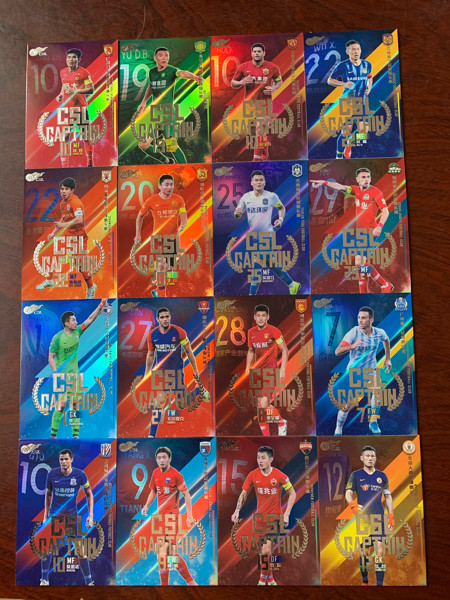 足球球星卡 2019中超 标准版 球队队长特卡 全套16张郑智于大宝等