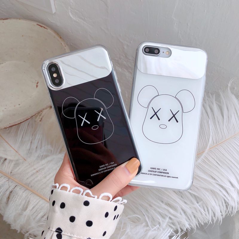 kaws暴力熊iPhonex/xsmax/x手机壳苹果8p/xr镜面软壳ins风情侣款在类目 3C数码配件, 手机配件, 手机保护套/壳中 - 来自Buy2taobao.com提供专业的淘宝代购服务