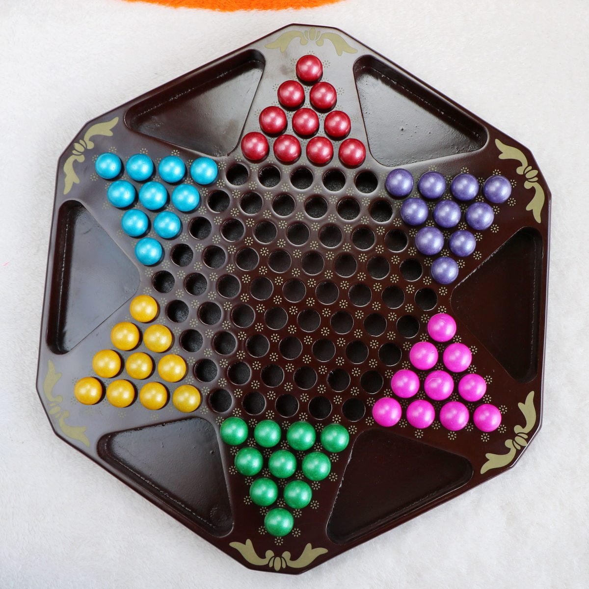 玻璃弹珠跳棋子6色f款鱼缸花瓶装饰玻璃珠工艺品配件玻璃球波子