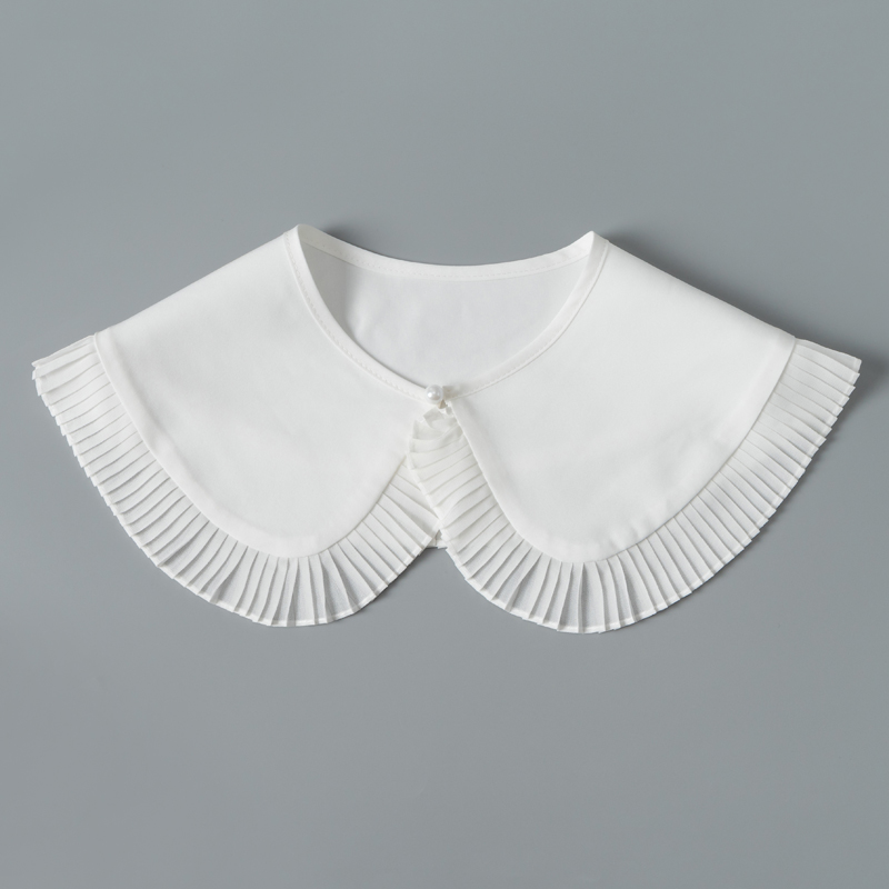减龄娃娃领假领子女夏季风琴边衣领