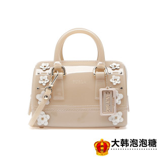 chanel包包貨號 FURLA 芙拉 國內現貨 869506 PVC花瓣裝飾小號果凍包手提包單肩包 chanel包包款