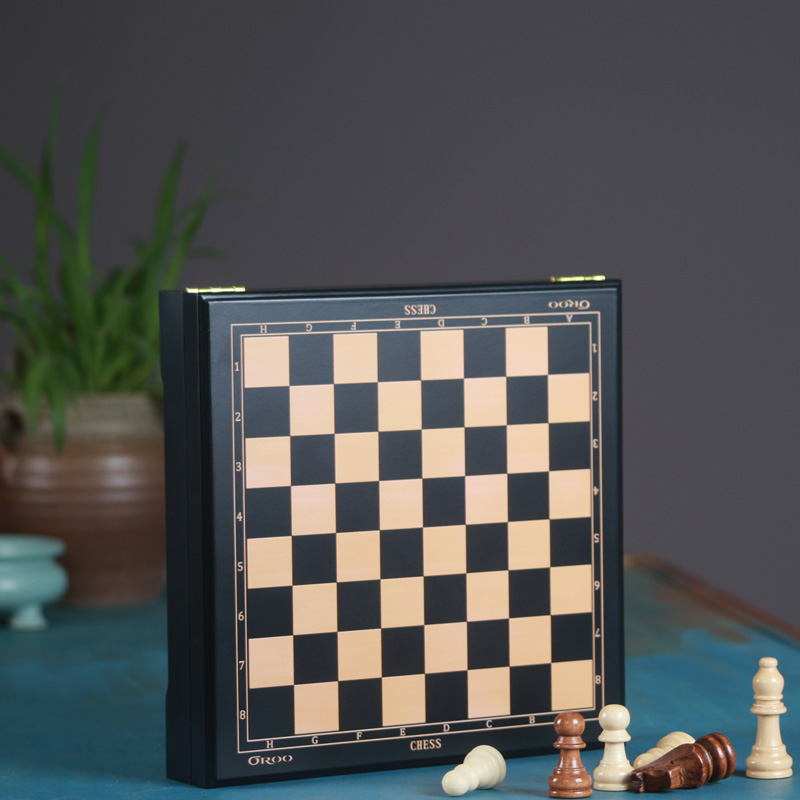 绮路新品chess迷你国际象棋儿童学生礼品盒装配棋盘木质棋子