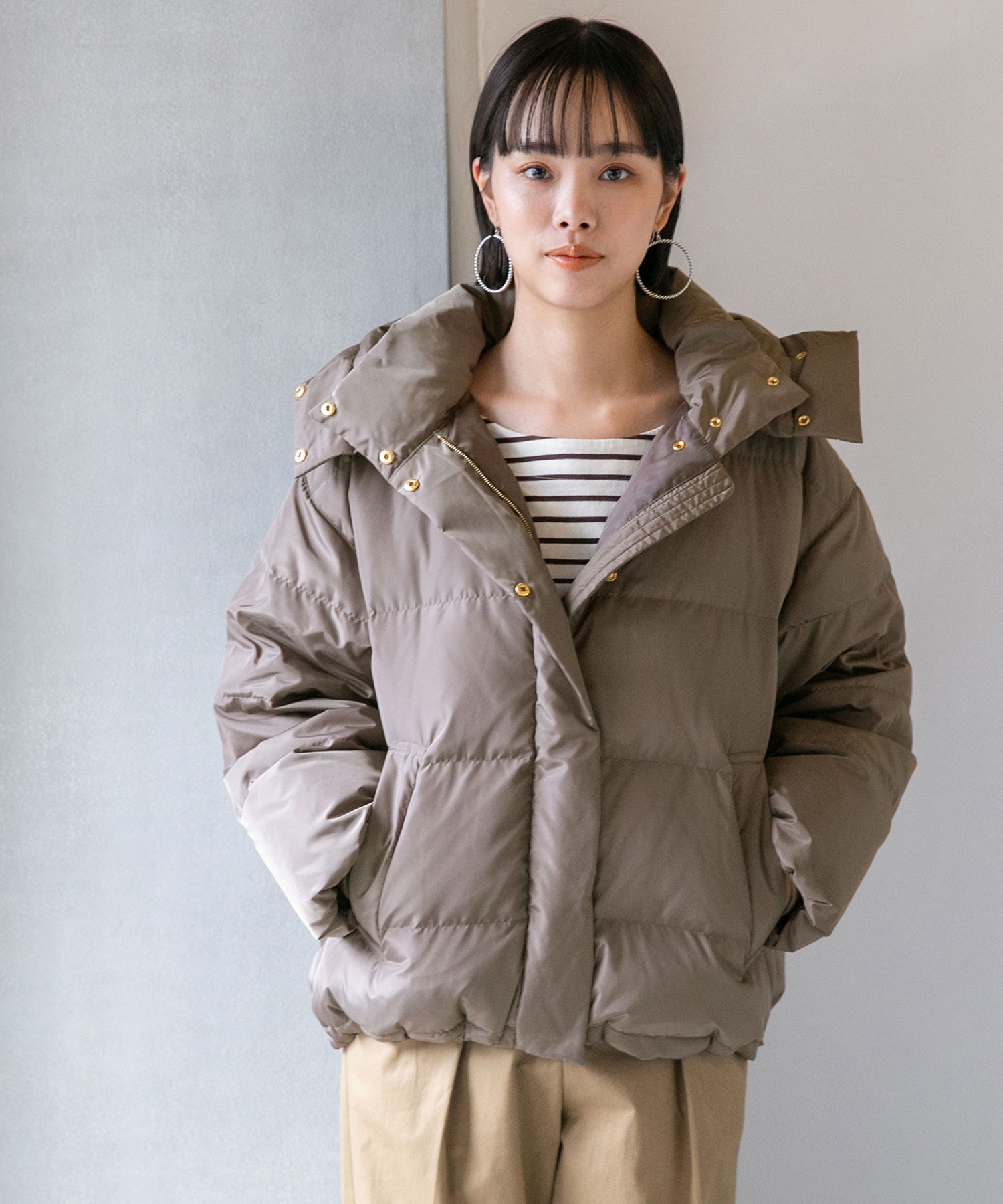 22aw 东京胖黄瓜日本代购 nano universe 女款连帽羽绒服 4300