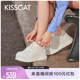 [明星同款]KISSCAT接吻猫厚乳酪饼干厚底休闲鞋增高板鞋小白鞋女