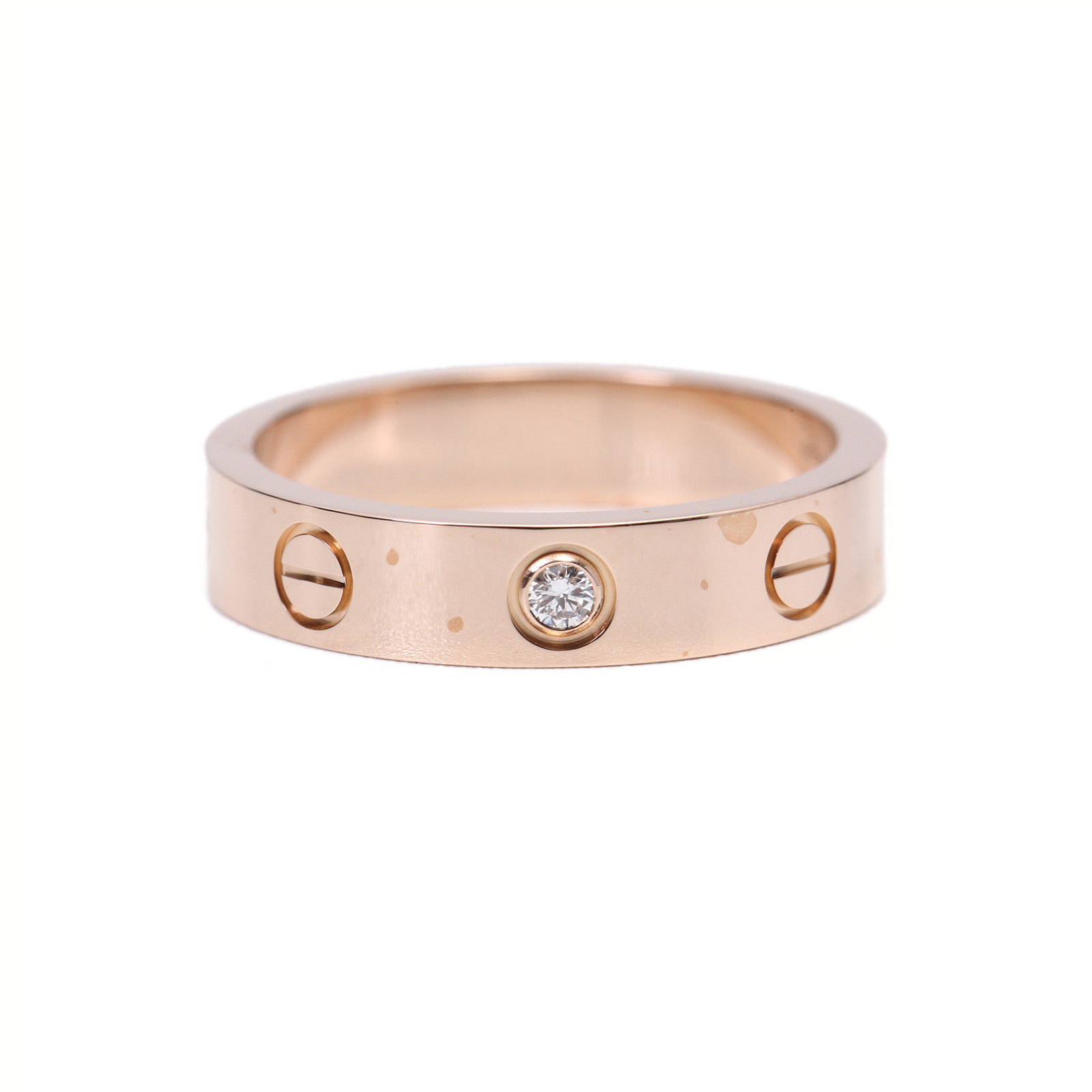 小花奢侈品卡地亚love玫瑰单钻窄戒指p241212477戒指