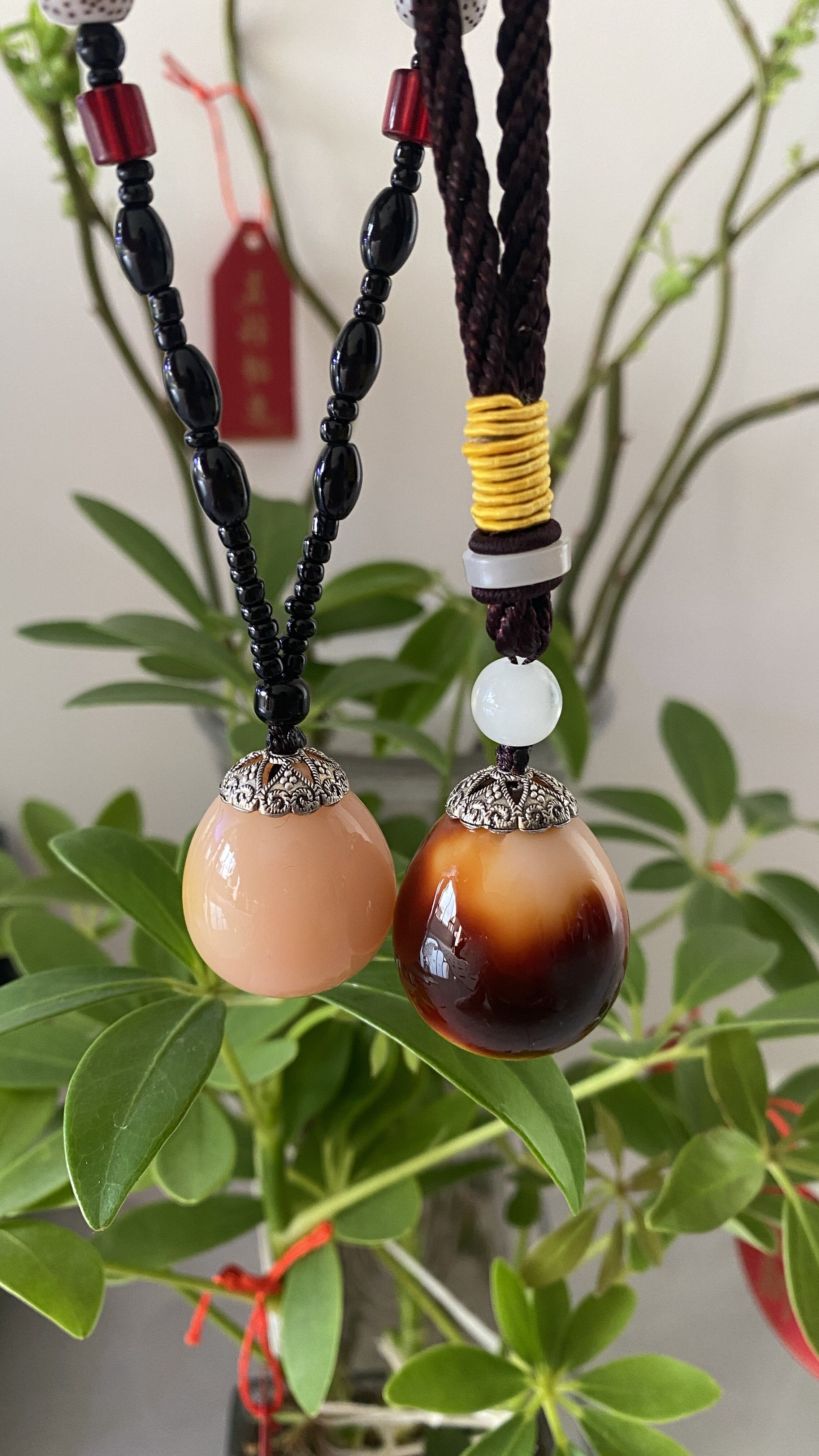 佛心菩提果 菩提手把件 金包玉彩色菩提 现开现做 菩提果原果打磨