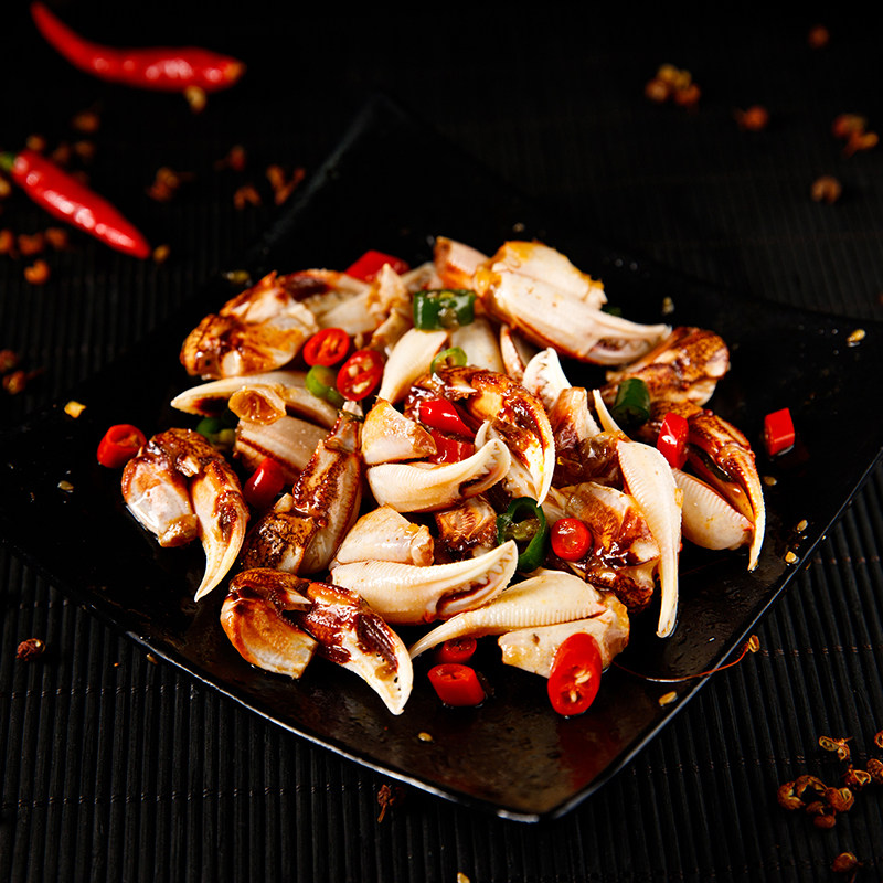 螃蟹熟食 罐装_小果子麻辣小海鲜 捞汁蟹钳 即食罐装零食海鲜食品烟台