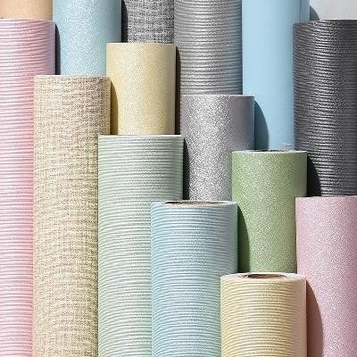 粘墙铺贴纸寝自纸面翻室女生宿舍壁纸大学男桌上下新装饰柜子纯色_6折