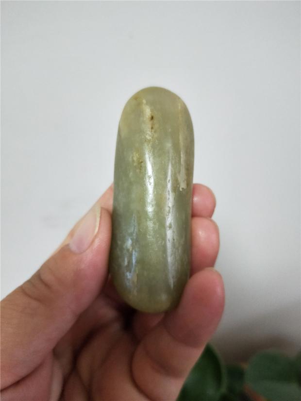 和田玉籽料原石47克新疆青白青花青玉籽玉原皮色真皮天然玉石