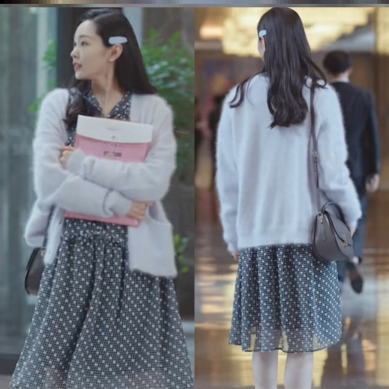 爱的理想生活宋轶戴希希同款衣服波点连衣裙毛衣毛针织衫