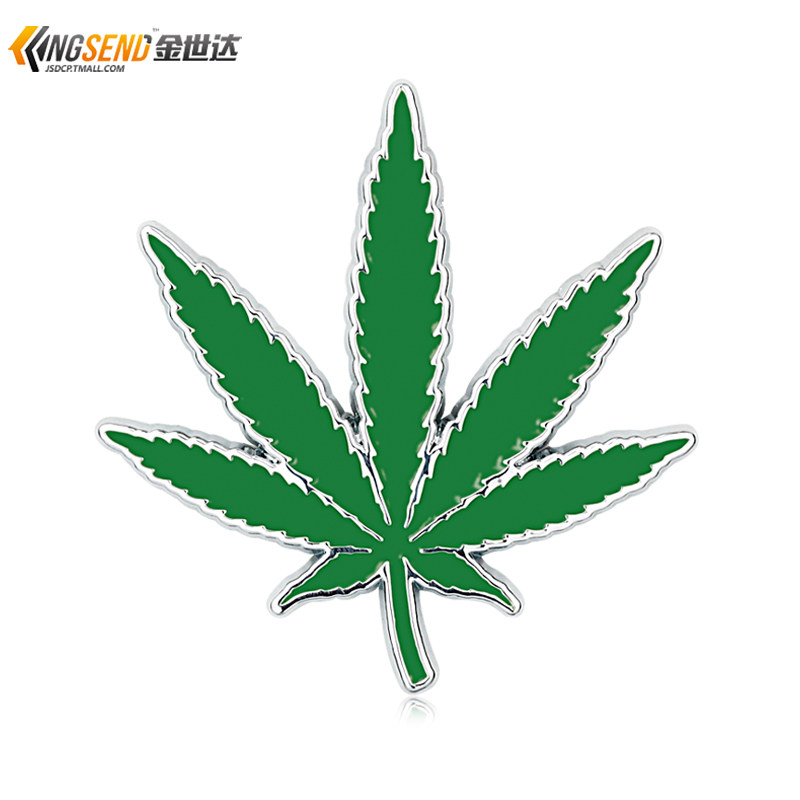 汽车个性jdm潮流麻叶车标车贴叶子车身贴尾标金属装饰贴随意贴