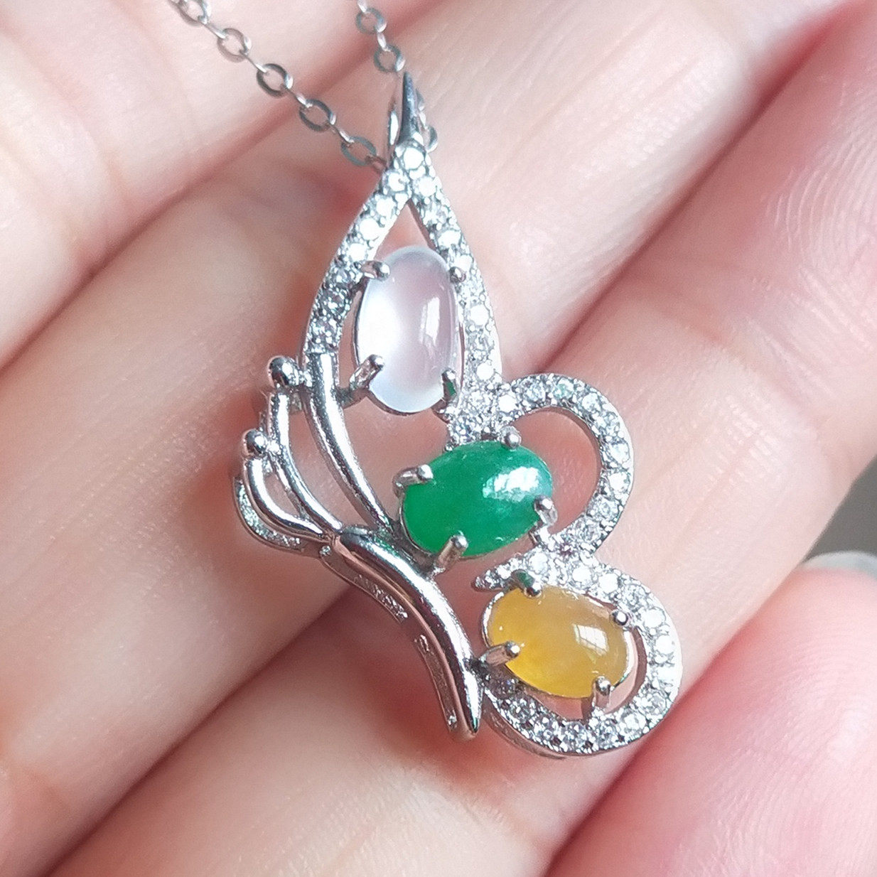 紫罗兰佛公吊坠 大艺珠宝缅甸天然翡翠a货春彩紫笑佛大肚佛挂件女