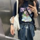 现货 韩国东大门代购 Dohwaji女士时尚百搭卡通宽松短袖T恤