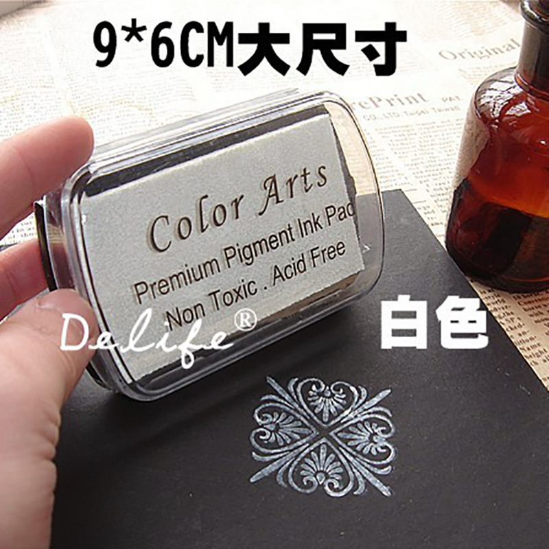 環保油性手指畫婚禮簽到彩繪布紙用印台DIY凸粉用大盒裝印泥白色在類目 電子詞典/電紙書/文化用品, 日常學習用品, 可愛印泥中 - 來自Buy2taobao.com提供專業的淘寶代購服務