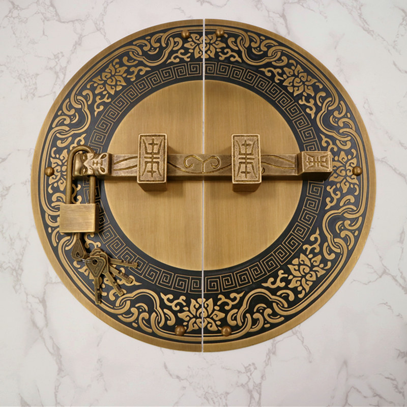 中式大门的门栓图片